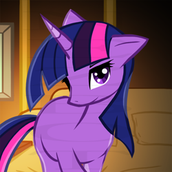 Size: 500x500 | Tagged: safe, artist:atticus83, character:twilight sparkle, character:twilight sparkle (unicorn), species:pony, species:unicorn, g4, bedroom eyes, female, mare, photoshop, solo