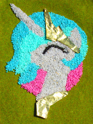 Size: 2851x3801 | Tagged: safe, artist:malte279, character:princess celestia, species:pony, craft, mosaic, solo, traditional art