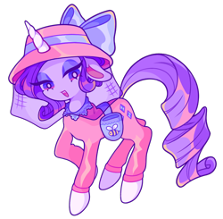 Size: 950x930 | Tagged: safe, artist:nekozneko, idw, character:rarity, species:pony, species:unicorn, beekeeper, bow, clothing, ear fluff, female, floppy ears, lidded eyes, mare, open mouth, simple background, solo, transparent background