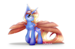 Size: 3400x2200 | Tagged: safe, artist:divan666, oc, oc only, oc:skydreams, species:pony, species:unicorn, artificial wings, augmented, aviator goggles, chest fluff, female, goggles, mare, mechanical wing, wings, ych result