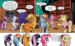Size: 1836x1125 | Tagged: safe, edit, idw, character:applejack, character:chancellor neighsay, character:fluttershy, character:gloriosa daisy, character:king sombra, character:midnight sparkle, character:pinkie pie, character:rainbow dash, character:rarity, character:storm king, character:sunset shimmer, character:twilight sparkle, character:twilight sparkle (alicorn), species:alicorn, species:earth pony, species:pegasus, species:pony, species:unicorn, my little pony: the movie (2017), my little pony:equestria girls, exploitable meme, female, mane 6 interests, mane six, mare, meme, midnight sparkle, obligatory pony, unpopular opinion