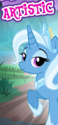 Size: 172x372 | Tagged: safe, gameloft, idw, character:trixie, artistic, meme, wow! glimmer