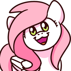 Size: 504x508 | Tagged: safe, artist:sugar morning, oc, oc only, oc:sugar morning, species:pegasus, species:pony, cute, female, looking at you, mare, smiling, solo, sugar morning's smiling ponies, ych result