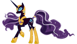 Size: 4888x2813 | Tagged: safe, artist:arkadynekozukii, idw, character:nightmare rarity, character:rarity, species:pony, species:unicorn, armor, female, high res, idw showified, mare, simple background, solo, transparent background, vector