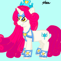 Size: 1000x1000 | Tagged: safe, artist:katya, idw, character:princess amore, species:pony, species:unicorn, idw showified, simple background, solo, white background, young, younger