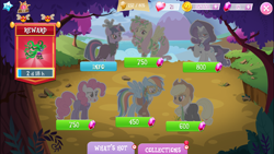 Size: 1280x720 | Tagged: safe, gameloft, idw, character:applejack, character:fluttershy, character:pinkie pie, character:rainbow dash, character:rarity, character:twilight sparkle, collection, doctor doomity, gem, idw showified, limited-time story, mane six, pinkie joker, poison ivyshy, ponies of dark water, tyrant sparkle