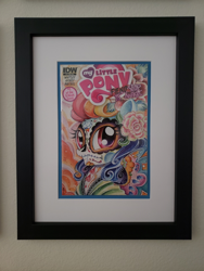 Size: 844x1125 | Tagged: safe, idw, character:rainbow dash, species:pegasus, species:pony, comic cover, female, fiendship is magic, makeup, photo, picture frame, solo