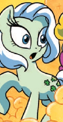 Size: 142x275 | Tagged: safe, idw, official comic, character:minty (g1), species:earth pony, species:pony, g1, g4, female, g1 to g4, generation leap, mare