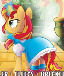 Size: 407x478 | Tagged: safe, idw, character:sunset shimmer, clothing, costume, dorothy gale, the wizard of oz