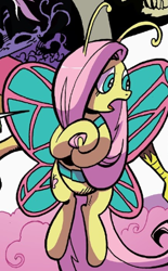 Size: 300x483 | Tagged: safe, idw, character:fluttershy, species:flutter pony, butterfly, butterfly pony, hybrid, species swap