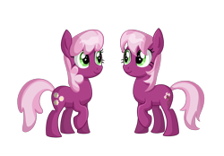 Size: 3096x2160 | Tagged: safe, artist:thecheeseburger, idw, character:cheerilee, species:earth pony, species:pony, cherry blossom (idw), duo, female, idw showified, mare, siblings, simple background, sisters, transparent background, twins, vector