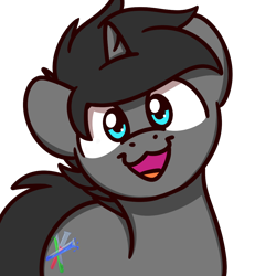 Size: 1000x1000 | Tagged: safe, artist:sugar morning, oc, oc only, oc:wilson, species:pony, species:unicorn, simple background, solo, sugar morning's smiling ponies, transparent background