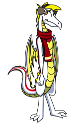 Size: 2000x3000 | Tagged: safe, artist:sugar morning, oc, oc:fireball (the maretian), species:dragon, clothing, earmuffs, male, scales, scarf, simple background, solo, transparent background