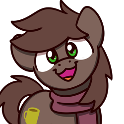 Size: 1000x1000 | Tagged: safe, artist:sugar morning, oc, oc:brewer, oc:noble brew, species:earth pony, species:pony, bust, cat face, cat smile, cute, looking at you, male, open mouth, simple background, smiling, solo, sugar morning's smiling ponies, transparent background