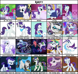 Size: 2393x2280 | Tagged: safe, artist:punzil504, edit, idw, part of a set, screencap, character:nightmare rarity, character:rarity, oc, oc:ivory, species:anthro, species:dragon, species:pony, species:seapony (g4), species:unicorn, my little pony:equestria girls, g5 leak, leak, alternate hairstyle, alternate timeline, at the gala, chaotic timeline, chrysalis resistance timeline, clothing, crystal war timeline, dark mirror universe, dress, elusive, meme, meme template, mermaid, mermarity, nightmare night, nightmare takeover timeline, older, older rarity, punk, punkity, raridragon, rarity (g5), rarity the riveter, rule 63, seaponified, seapony rarity, species swap, template, tirek's timeline, ultimare universe, younger