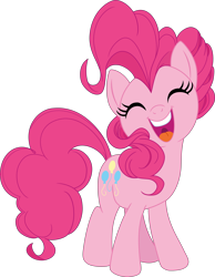 Size: 4656x6000 | Tagged: safe, artist:pink1ejack, kotobukiya, character:pinkie pie, absurd resolution, cute, eyes closed, open mouth, simple background, smiling, solo, transparent background, vector