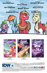 Size: 994x1528 | Tagged: safe, artist:tonyfleecs, idw, character:big mcintosh, character:princess cadance, character:rainbow dash, character:shining armor, character:spike, ship:shiningcadance, female, male, preview, shipping, silver streak (character), straight