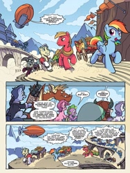 Size: 768x1024 | Tagged: safe, artist:tonyfleecs, idw, character:big mcintosh, character:rainbow dash, character:spike, character:yona, doctor sacks roamer, lumpy (cloud gremlin), preview, silver streak (character)