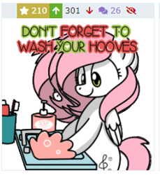 Size: 236x258 | Tagged: safe, artist:sugar morning, oc, oc only, oc:sugar morning, species:pegasus, species:pony, derpibooru, animated, bipedal, bubble, coronavirus, covid-19, cute, faucet, female, mare, meta, mistake, ocbetes, preview, public service announcement, screenshots, simple background, sink, soap, solo, text, toothbrush, toothpaste, washing, white background