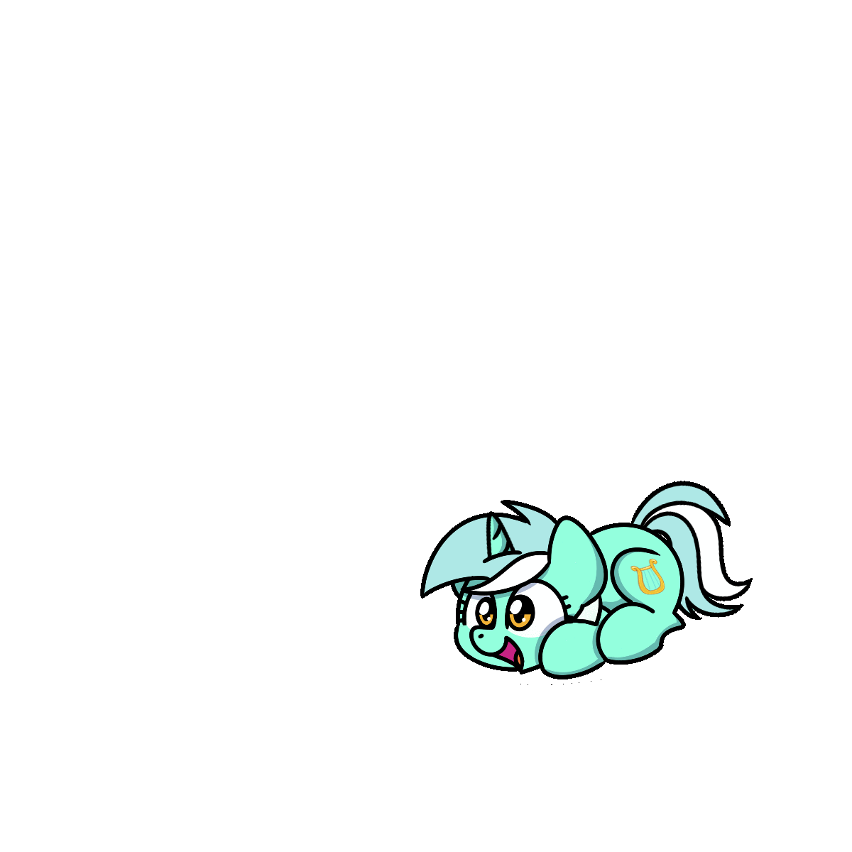Size: 1200x1200 | Tagged: safe, artist:sugar morning, part of a set, character:lyra heartstrings, species:pony, species:unicorn, animated, female, happy, jumping, leaping, loop, mare, simple background, solo, sugar morning's jumping ponies, transparent background