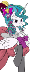 Size: 822x1896 | Tagged: safe, edit, seven seas, character:princess celestia, species:alicorn, species:pony, my little pony: the manga, color edit, colored, female, french revolution, mare, marie antoilestia, marie antoinette, my little pony: the manga volume 2, simple background, transparent background