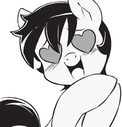 Size: 583x611 | Tagged: safe, seven seas, character:star dancer, species:pony, my little pony: the manga, black and white, cute, grayscale, monochrome, my little pony: the manga volume 2, simple background, transparent background