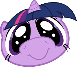 Size: 1397x1217 | Tagged: safe, artist:baka-neku, idw, character:twilight sparkle, species:pony, species:unicorn, boop, c:, cute, faec, female, fisheye lens, head, idw showified, looking at you, mare, offscreen character, simple background, smiling, solo, transparent background, twiabetes, vector