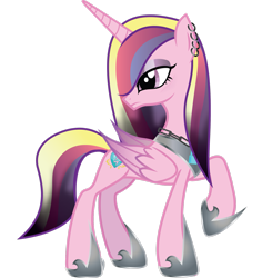 Size: 2377x2522 | Tagged: safe, artist:geekladd, idw, character:princess cadance, species:alicorn, species:pony, alternate universe, dark mirror universe, evil cadance, female, reflections, simple background, solo, transparent background, vector