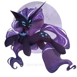 Size: 3000x3000 | Tagged: safe, artist:jun1313, artist:xvaleox, idw, character:nightmare rarity, character:rarity, species:pony, species:unicorn, abstract background, cheek fluff, chest fluff, collaboration, ear fluff, female, high res, looking at you, mare, solo
