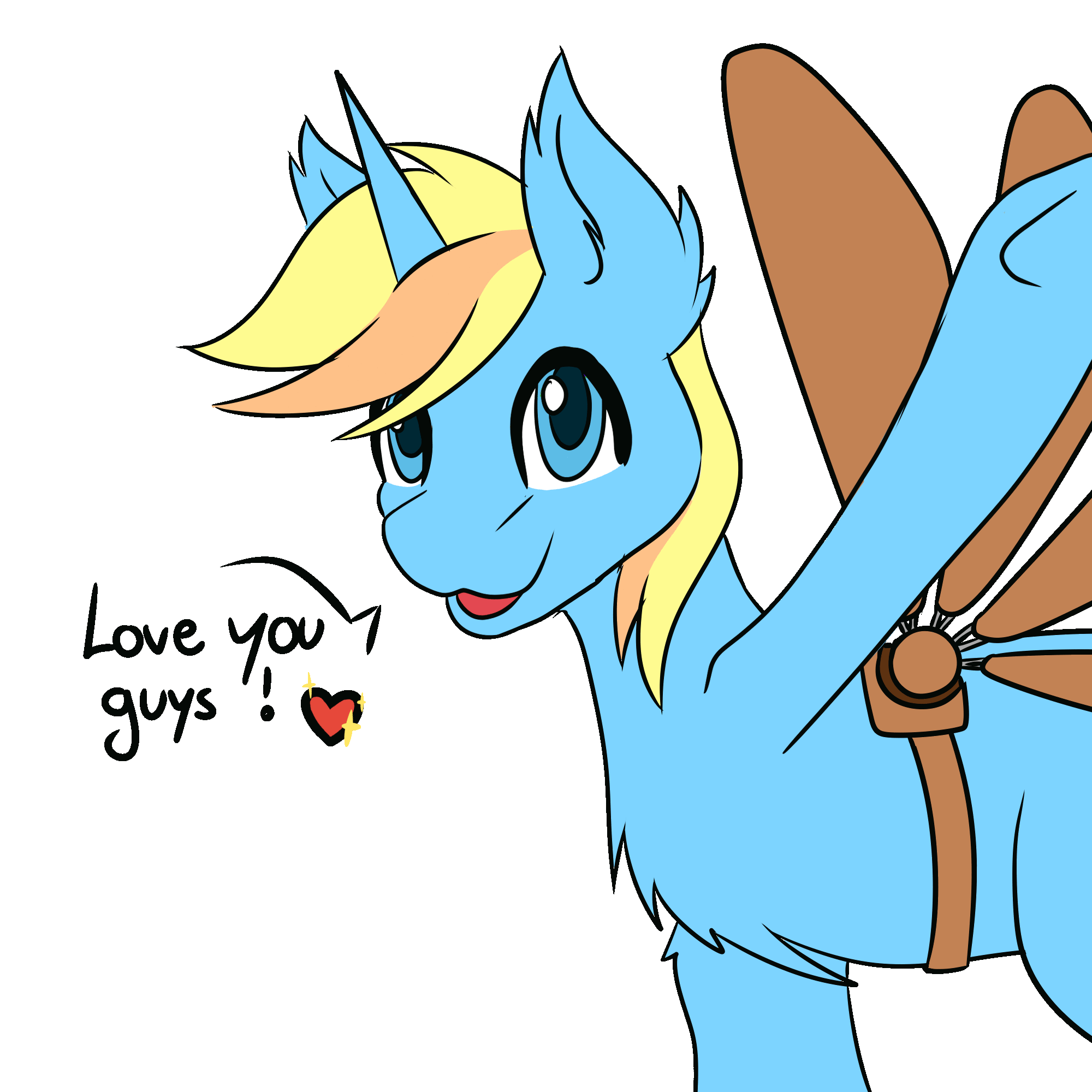 Size: 2000x2000 | Tagged: safe, artist:noxi1_48, oc, oc only, oc:skydreams, species:pony, species:unicorn, animated, artificial wings, augmented, chest fluff, commission, ear fluff, female, looking at you, mare, simple background, smiling, smiling at you, transparent background, waving, wings, ych result