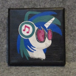 Size: 1024x1024 | Tagged: safe, artist:malte279, character:dj pon-3, character:vinyl scratch, acrylic painting, bust, portrait, traditional art