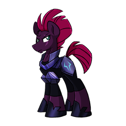 Size: 2048x2048 | Tagged: safe, artist:sugar morning, character:tempest shadow, species:pony, species:unicorn, armor, broken horn, cyclone shade, horn, male, rule 63, scar, simple background, solo, stallion, transparent background
