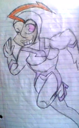Size: 1100x1777 | Tagged: safe, artist:midday sun, idw, character:fili-second, species:human, episode:power ponies, g4, my little pony: friendship is magic, bodysuit, clothing, humanized, lined paper, running, superhero, traditional art