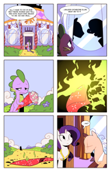 Size: 1320x2040 | Tagged: safe, artist:karzahnii, character:rarity, character:spike, comic, ponyquin, tales from ponyville