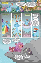 Size: 800x1230 | Tagged: safe, idw, official, character:rainbow dash, character:tank, species:pegasus, species:pony, big boy the cloud gremlin, cloud gremlins, idw advertisement, lego, lightning, micro-series, preview, runt the cloud gremlin, stormcloud