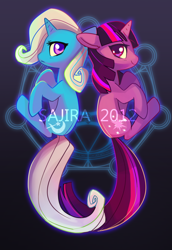 Size: 600x874 | Tagged: dead source, safe, artist:sambragg, character:trixie, character:twilight sparkle, species:pony, ship:twixie, female, lesbian, mare, shipping