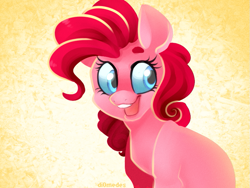 Size: 771x581 | Tagged: safe, artist:buljong, character:pinkie pie, cute, happy, smiling, solo