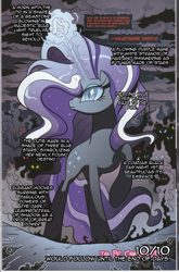 Size: 593x900 | Tagged: safe, artist:amy mebberson, idw, character:nightmare rarity, character:rarity, analysis, comic, moon, nightmare dreamscape