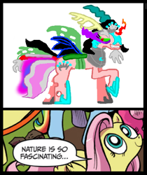 Size: 398x474 | Tagged: safe, idw, character:fluttershy, oc, donut steel, exploitable meme, meme, nature is so fascinating, tiara ultima