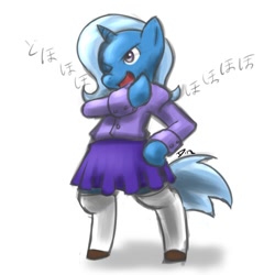 Size: 500x500 | Tagged: safe, artist:atticus83, character:trixie, clothing, japanese, schoolgirl, skirt, socks