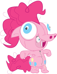 Size: 3000x3862 | Tagged: safe, artist:masem, idw, character:pinkie pie, clothing, comic, idw showified, pinkie costume, pony costume, simple background, transparent background, vector