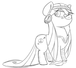 Size: 1350x1200 | Tagged: safe, idw, character:wheat grass, species:earth pony, species:pony, clothing, comic, earring, female, glasses, groovy, hippie, mare, peace, peace symbol, solo