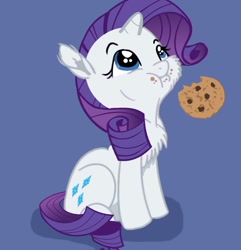 Size: 822x851 | Tagged: safe, artist:bri-sta, artist:glittering-pony, artist:longren, edit, character:rarity, chest fluff, cookie, cute, eating, filly, nom, raribetes, simple background, sitting, solo