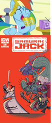 Size: 584x1400 | Tagged: safe, idw, character:rainbow dash, and the fandom rejoiced, comics, samurai jack