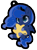 Size: 603x816 | Tagged: dead source, safe, artist:suikuzu, character:princess luna, chibi, custom, cute, featured on derpibooru, filly, lunabetes, simple background, solo, stars, tangible heavenly object, transparent background, woona