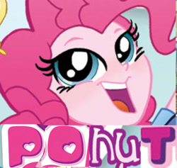 Size: 587x557 | Tagged: safe, idw, character:pinkie pie, my little pony:equestria girls, caption, expand dong, image macro, ponut