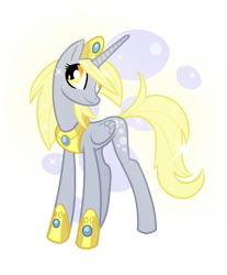Size: 600x723 | Tagged: safe, artist:sambragg, character:derpy hooves, species:alicorn, species:pony, alicornified, derpicorn, princess, race swap