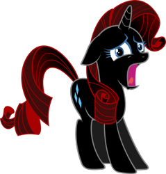 Size: 1280x1339 | Tagged: safe, artist:vipeydashie, character:rarity, donut steel, familiar, floppy ears, recolor, red and black oc, simple background, solo, transparent background, vector