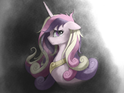 Size: 1600x1200 | Tagged: safe, artist:longren, artist:murphylaw4me, edit, character:princess cadance, color edit, colored, crying, solo