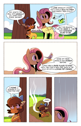 Size: 1280x1978 | Tagged: safe, artist:karzahnii, character:fluttershy, character:whimsey weatherbe, g3.5, comic, g3.5 to g4, generation leap, rain, tales from ponyville